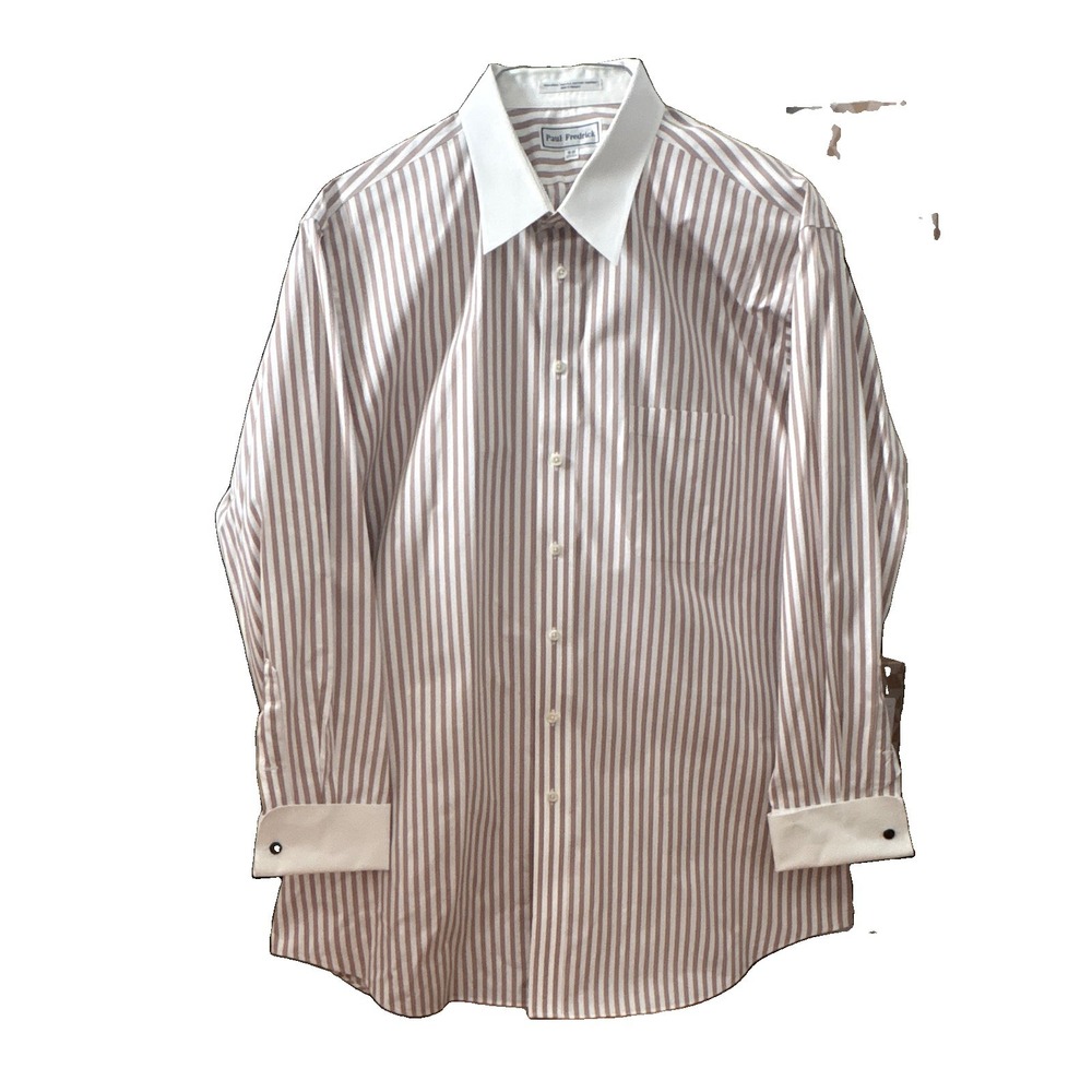 Paul Fredrick Dress Shirt 18-35 Non-Iron 100% Cotton 2XL